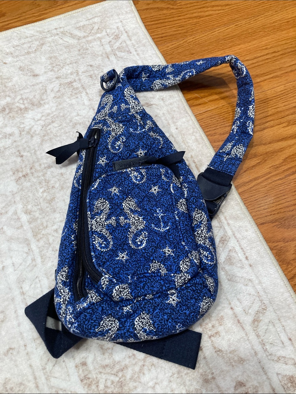 Vera Bradley Mini Sling Backpack- Seahorse Print